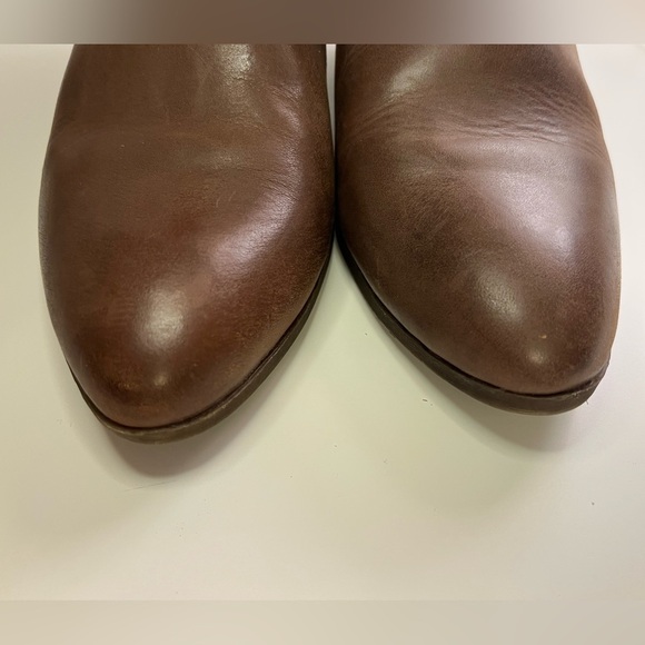 Frye Judith Double Zip Leather Ankle Boots Size 8.5 in Wheat - Picture 5 of 16